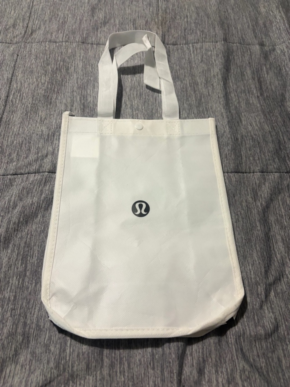 lululemon athletica White Tote Bag with Black Logo